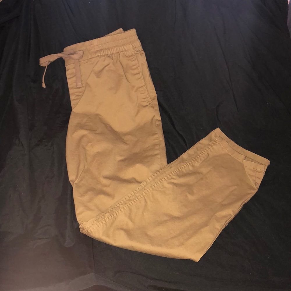 Old Navy brown “pull-on chinos”